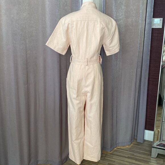 Sandro Pink Flutter Sleeve Jumpsuit, US2 - Picture 11 of 15